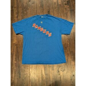 New York Rangers Shirt Mens XL Blue Henrik‎ Lundqvist 30 NHL Hockey Tee Reebok